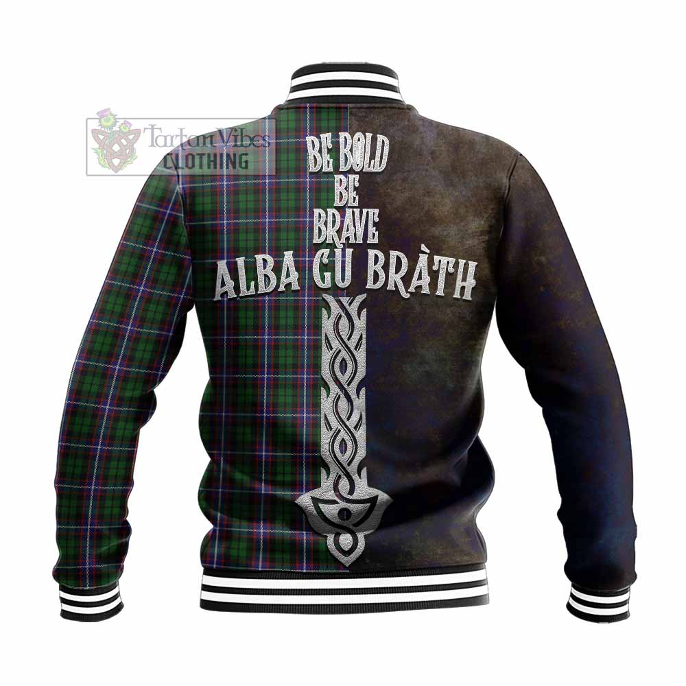 Russell Tartan Family Crest Baseball Jacket Alba Gu Brath Be Brave Lion Ancient Style - Tartan Vibes Clothing