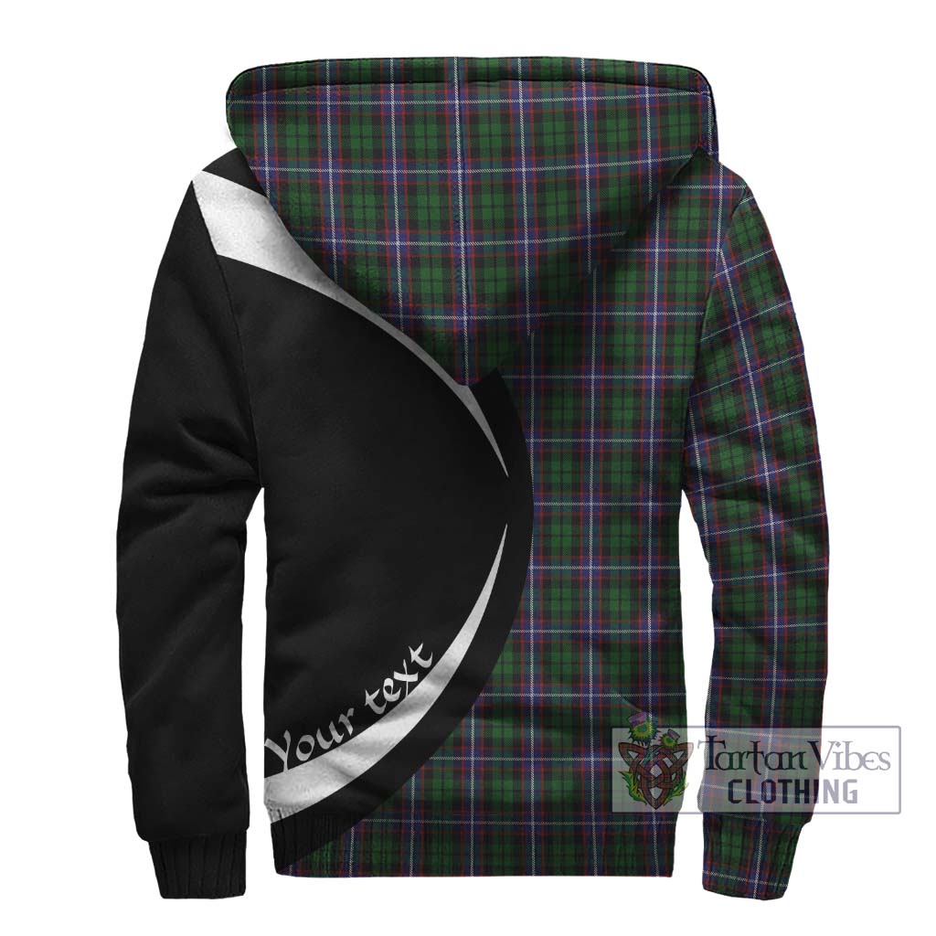 Russell Tartan Sherpa Hoodie with Family Crest Circle Style - Tartan Vibes Clothing