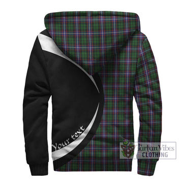 Russell Tartan Sherpa Hoodie with Family Crest Circle Style - Tartan Vibes Clothing