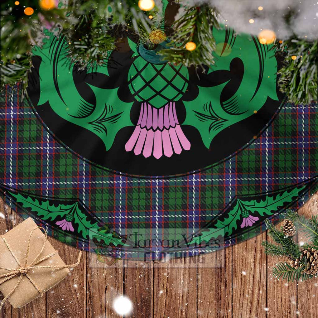 Russell Tartan Christmas Tree Skirt Scottish Thistle Style - Tartan Vibes Clothing