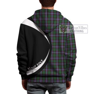 Russell Tartan Hoodie with Family Crest Circle Style - Tartan Vibes Clothing