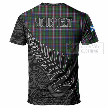 Russell Crest Tartan T-Shirt with New Zealand Silver Fern Half Style - Tartan Vibes Clothing