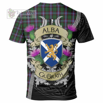 Russell Tartan Family Crest T-Shirt Lion Rampant Royal Thistle Shield Celtic Inspired - Tartan Vibes Clothing