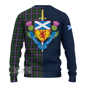 Russell Tartan Ugly Sweater Alba with Scottish Lion Royal Arm Half Style - Tartan Vibes Clothing