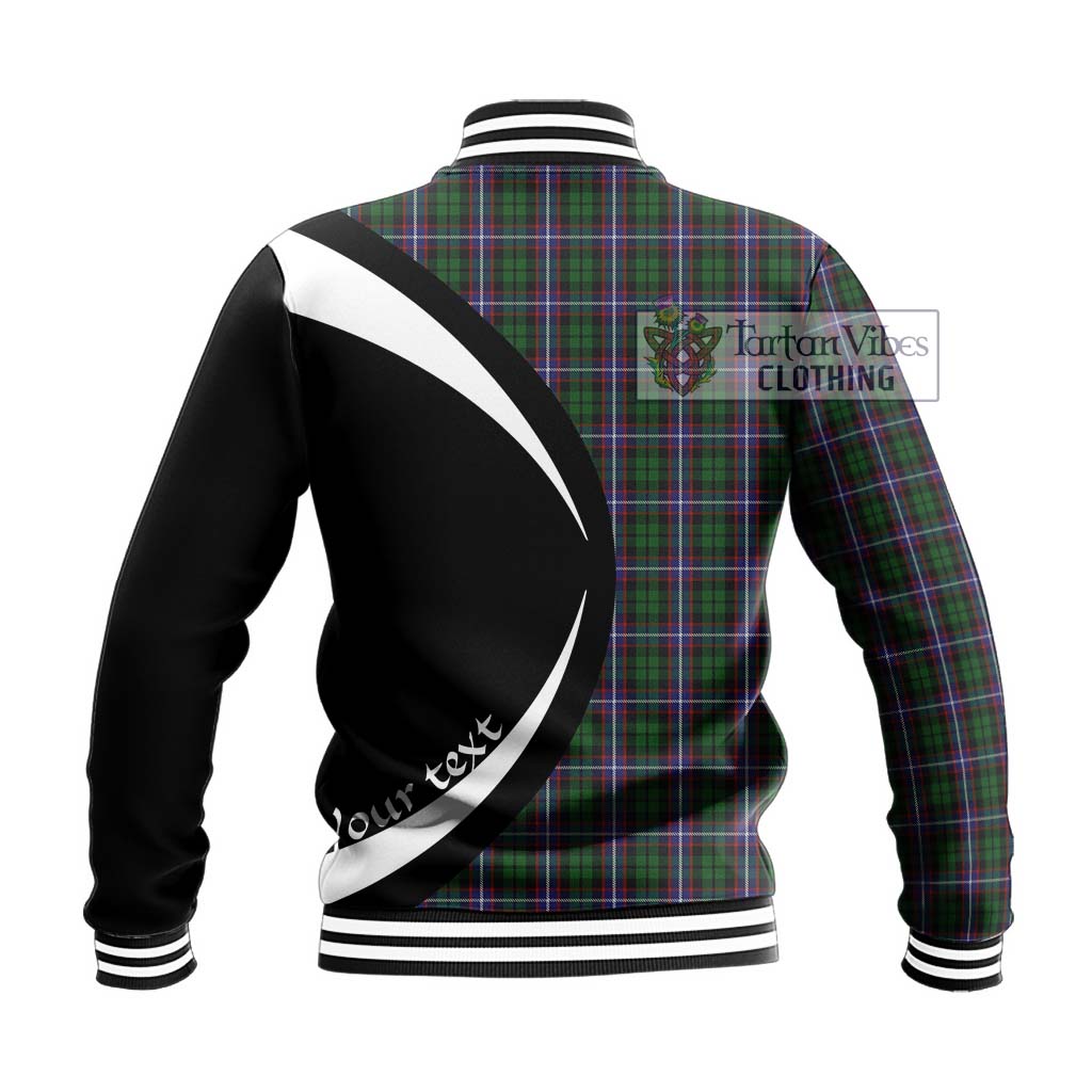 Russell Tartan Baseball Jacket with Family Crest Circle Style - Tartan Vibes Clothing
