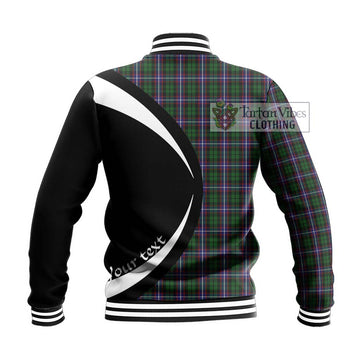 Russell Tartan Baseball Jacket with Family Crest Circle Style - Tartan Vibes Clothing