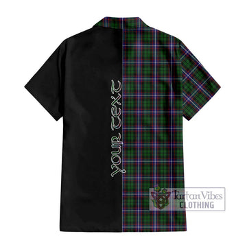 Russell Tartan Hawaiian Shirt with Family Crest and Half Of Me Style - Tartan Vibes Clothing