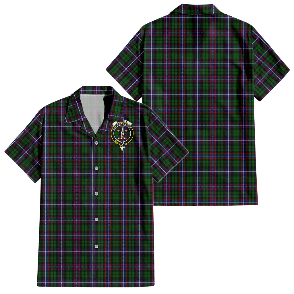 Russell Tartan Hawaiian Shirt with Family Crest - Tartan Vibes Clothing