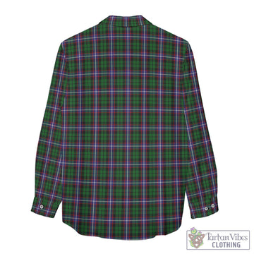 Russell Tartan Women's Casual Shirt with Family Crest - Tartan Vibes Clothing
