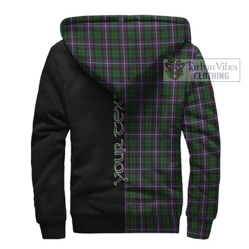 Russell Tartan Sherpa Hoodie with Family Crest and Half Of Me Style - Tartan Vibes Clothing