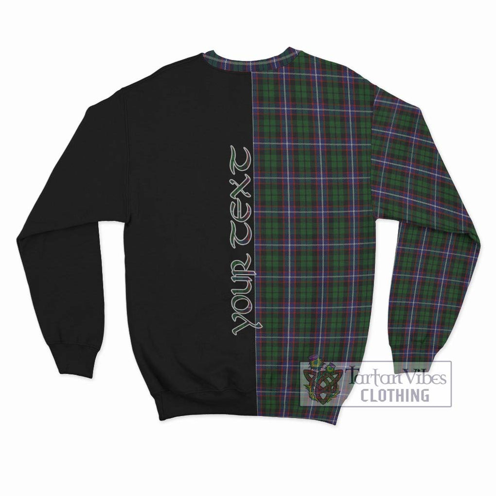 Russell Tartan Sweatshirt with Family Crest and Half Of Me Style - Tartan Vibes Clothing