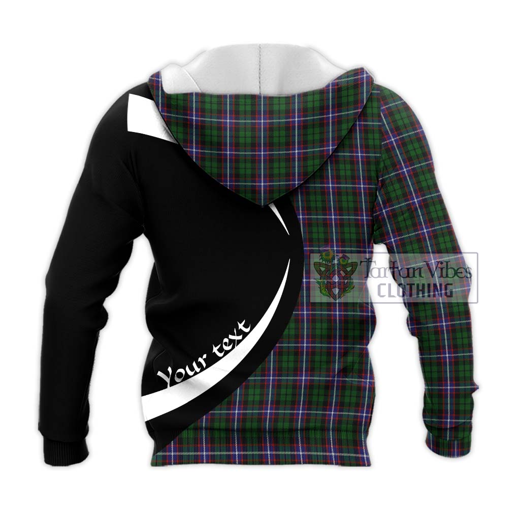 Russell Tartan Knitted Hoodie with Family Crest Circle Style - Tartan Vibes Clothing