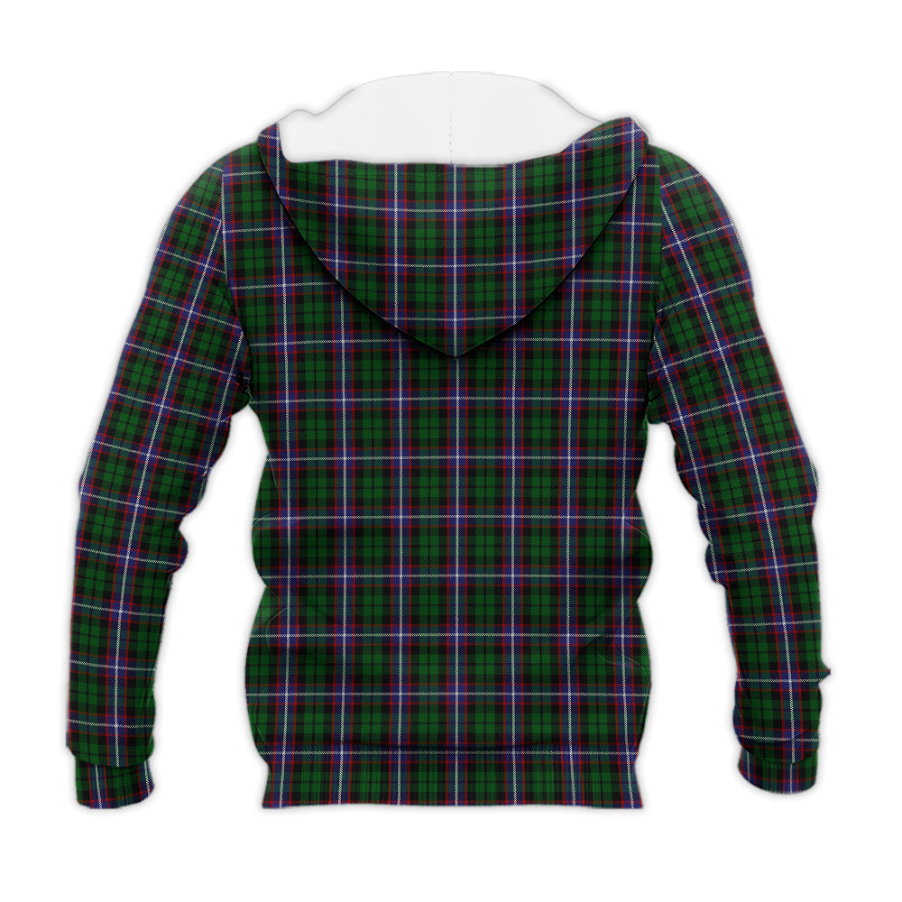 Russell Tartan Knitted Hoodie with Family Crest - Tartan Vibes Clothing