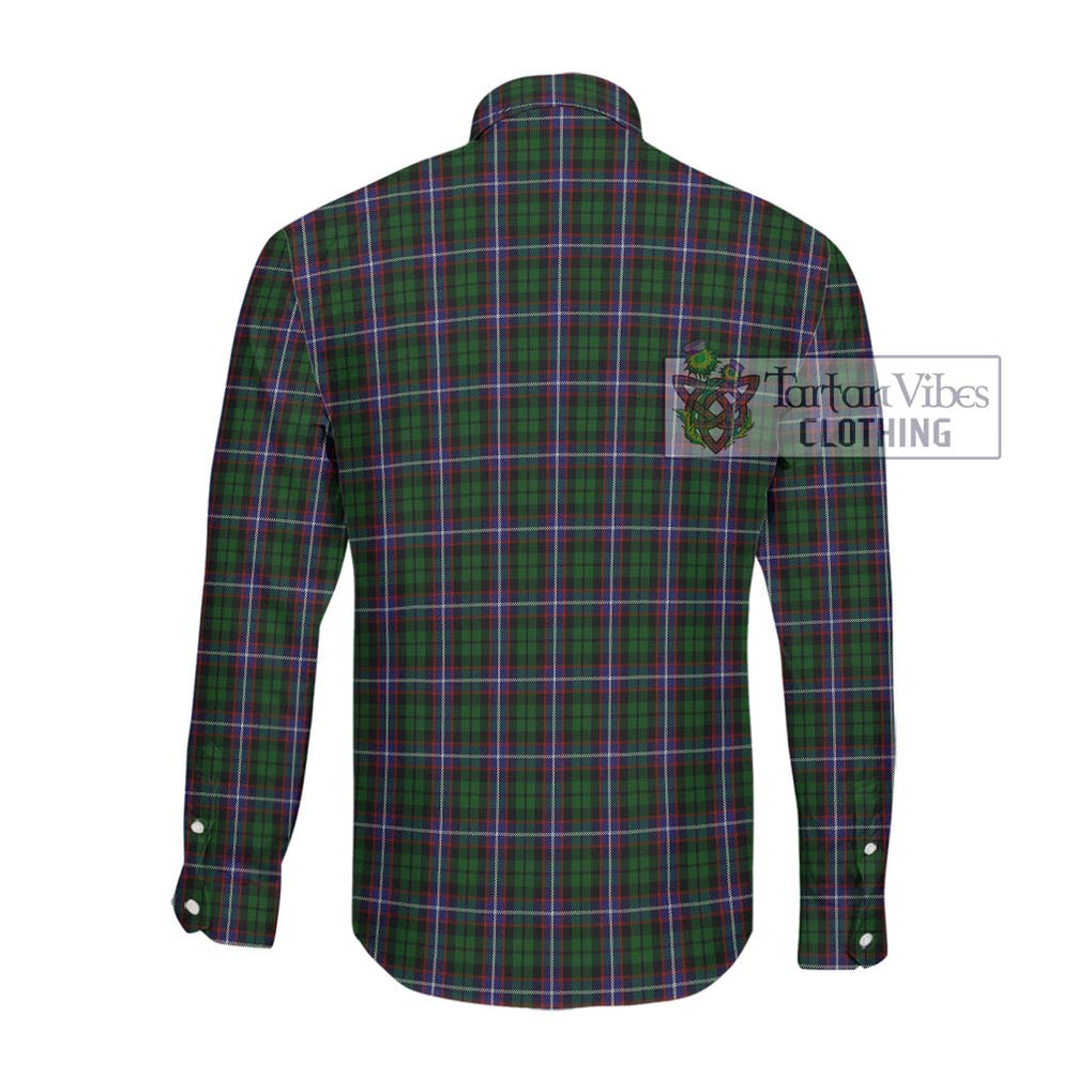 Russell Tartan Long Sleeve Button Shirt with Family Crest DNA In Me Style - Tartanvibesclothing Shop