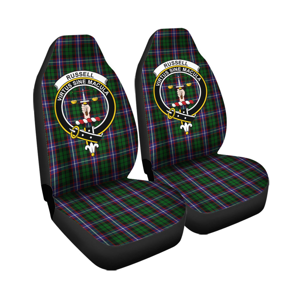 Russell Tartan Car Seat Cover with Family Crest - Tartan Vibes Clothing