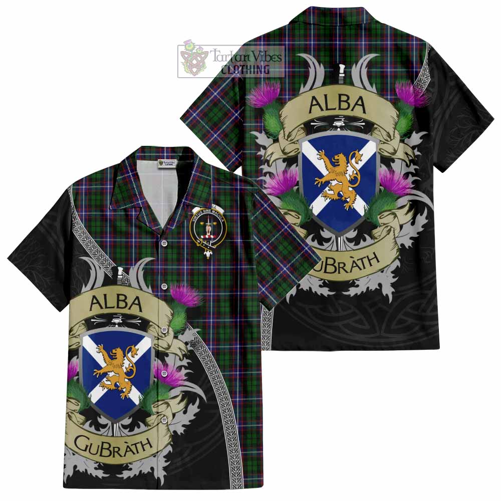 Russell Tartan Family Crest Hawaiian Shirt Lion Rampant Royal Thistle Shield Celtic Inspired - Tartan Vibes Clothing