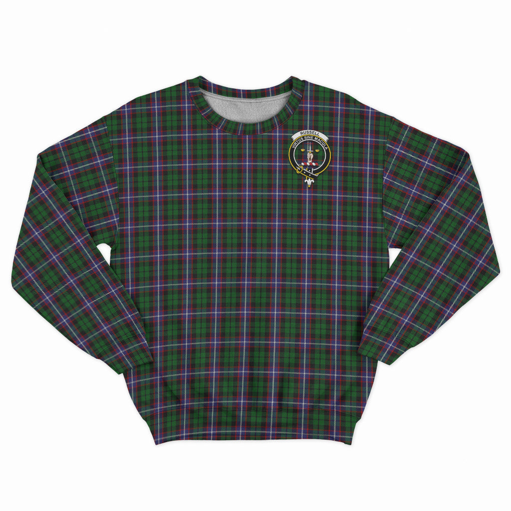 Russell Tartan Sweatshirt with Family Crest - Tartan Vibes Clothing
