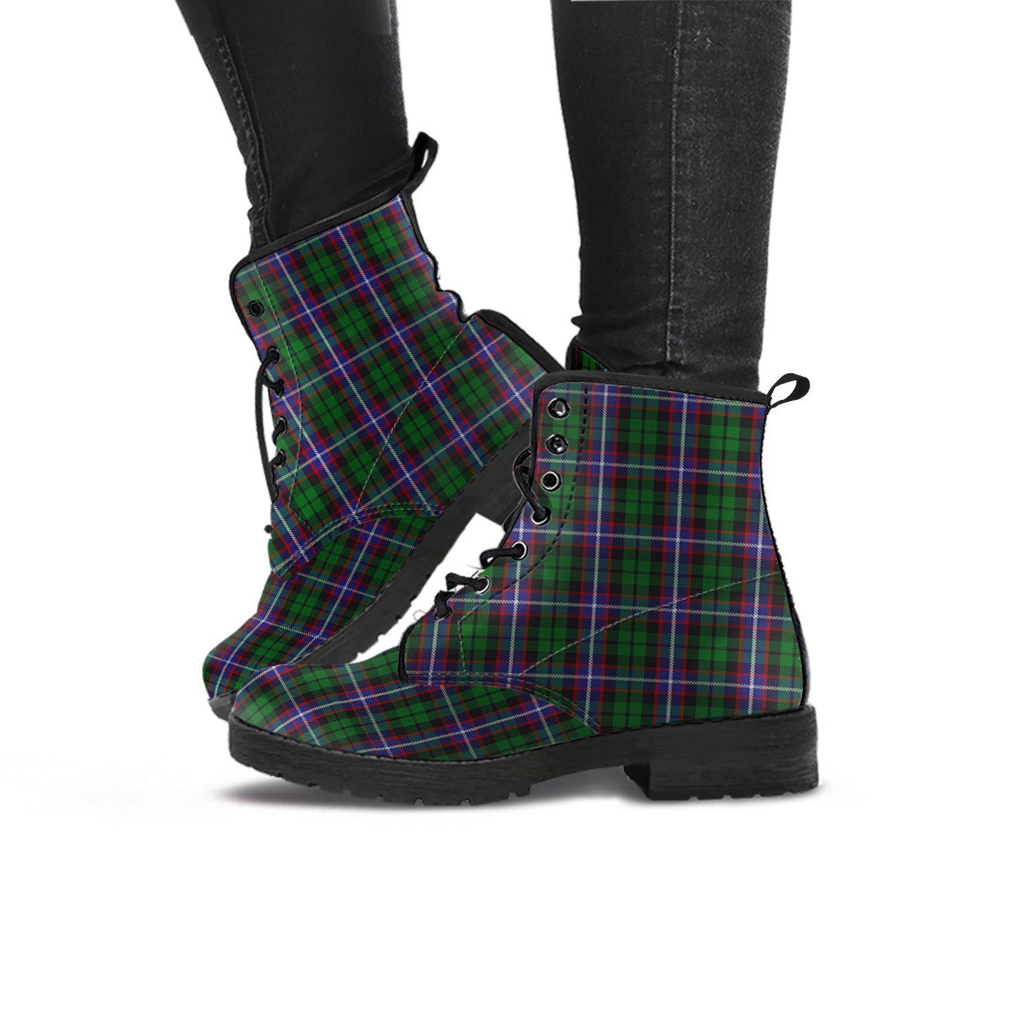 Russell Tartan Leather Boots - Tartan Vibes Clothing