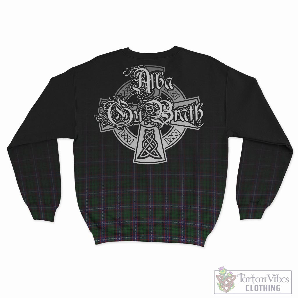 Russell Tartan Sweatshirt Featuring Alba Gu Brath Family Crest Celtic Inspired - Tartan Vibes Clothing