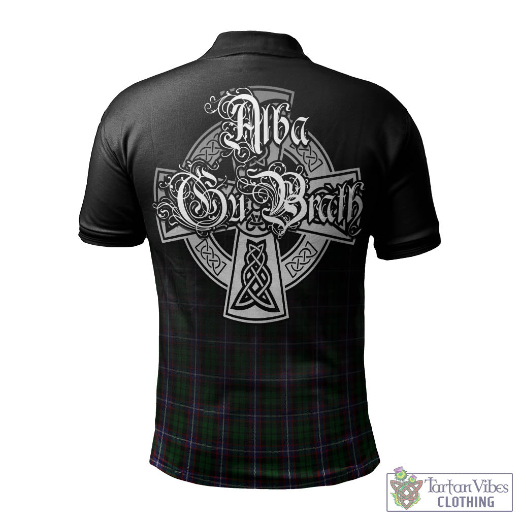 Russell Tartan Polo Shirt Featuring Alba Gu Brath Family Crest Celtic Inspired - Tartan Vibes Clothing