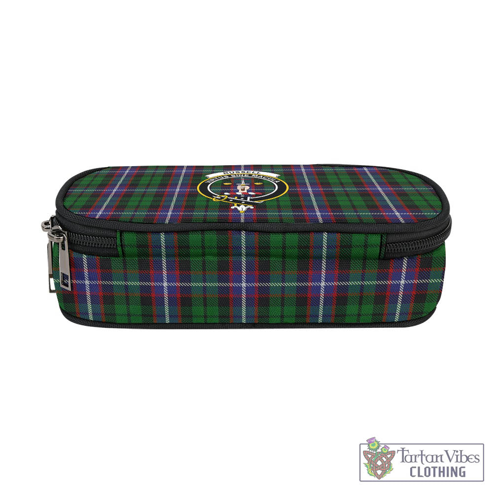 Russell Tartan Pen and Pencil Case with Family Crest - Tartan Vibes Clothing