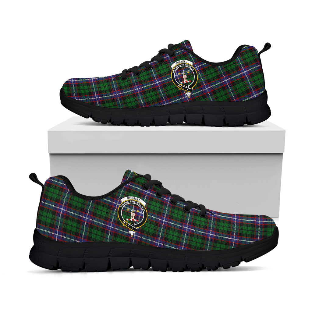 Russell Tartan Sneakers with Family Crest - Tartan Vibes Clothing