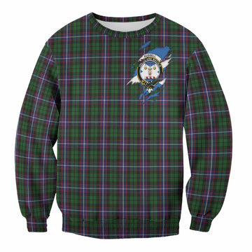 Russell Clan Crest In Me Tartan Sweatshirt Scotland Flag Style