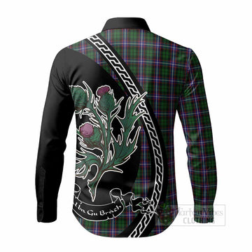 Russell Family Crest Tartan Long Sleeve Button Shirts Alba Thistle Inspired - Tartan Vibes Clothing