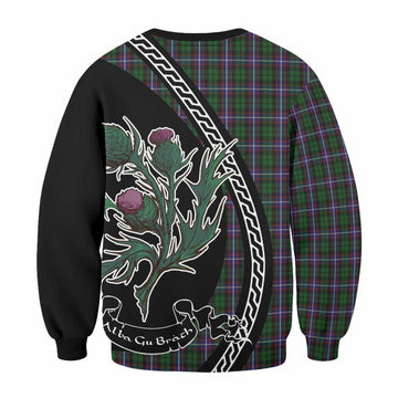 Russell Family Crest Tartan Sweatshirt Alba Thistle Inspired - Tartan Vibes Clothing