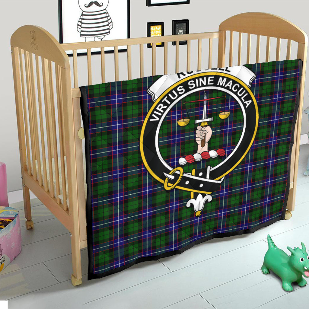 russell-modern-tartan-quilt-with-family-crest