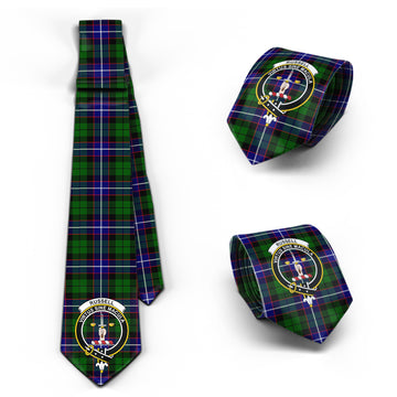 Russell Modern Tartan Classic Necktie with Family Crest