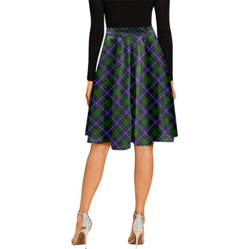 Russell Modern Tartan Melete Pleated Midi Skirt