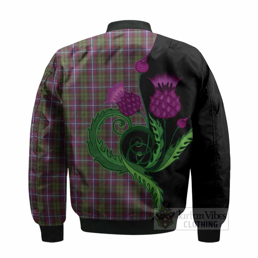 Russell Tartan Bomber Jacket Traditional Scottish Thistle