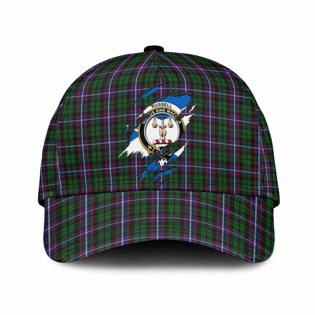 Russell Tartan Classic Cap with Family Crest In Me Style
