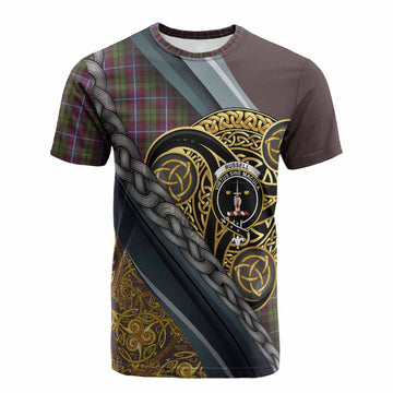 Russell Tartan Crest Cotton T-shirt Scottish Triskele Celtic