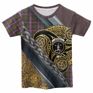 Russell Tartan Crest Kid T-shirt Scottish Triskele Celtic