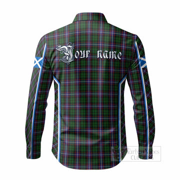 Russell Tartan Crest Long Sleeve Button Shirts Scotland Coat of Arm Flag Style - Tartan Vibes Clothing