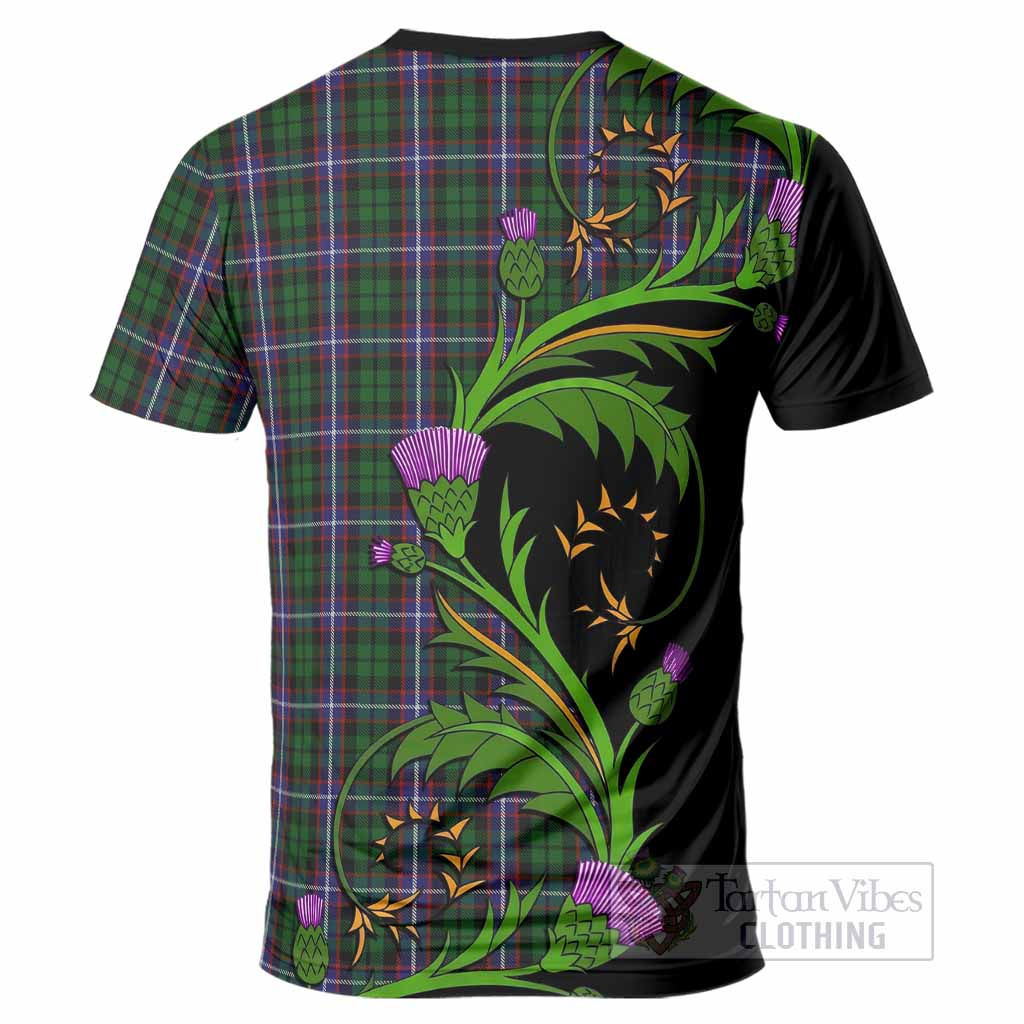 Russell Tartan Crest T-Shirt Scottish Thistle Pride Heritage Art