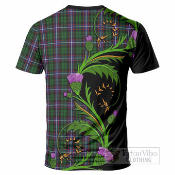 Russell Tartan Crest T-Shirt Scottish Thistle Pride Heritage Art