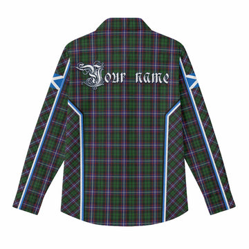 Russell Tartan Crest Women Casual Shirt Scotland Coat of Arm Flag Style - Tartan Vibes Clothing