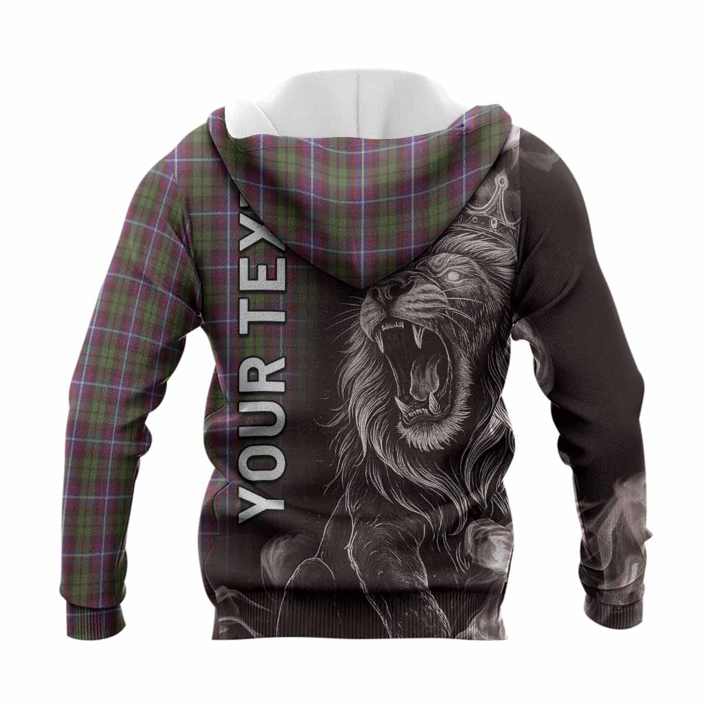 Russell Tartan Knitted Hoodie Roaring Lion Heritage