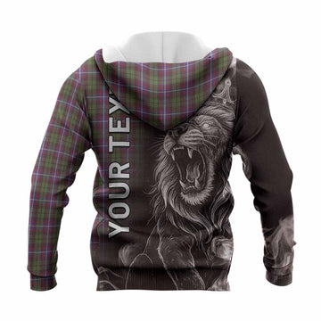 Russell Tartan Knitted Hoodie Roaring Lion Heritage