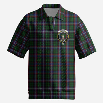 Russell Tartan Men’s Polo Sweater Top with Family Crest