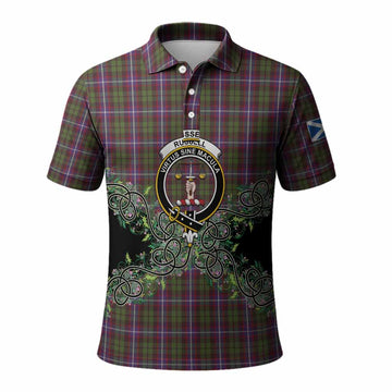 Russell Tartan Polo Shirt Thistle Scottish Spirit