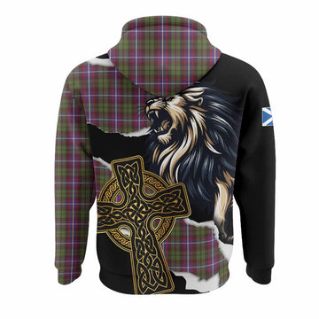 Russell Tartan Scottish Hoodie Lion Celtic Heritage