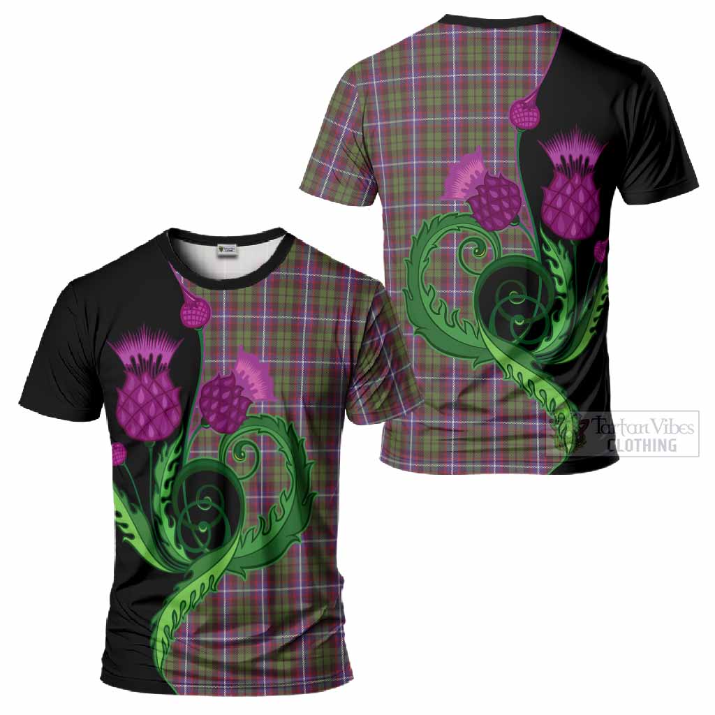 Russell Tartan T-Shirt Traditional Scottish Thistle