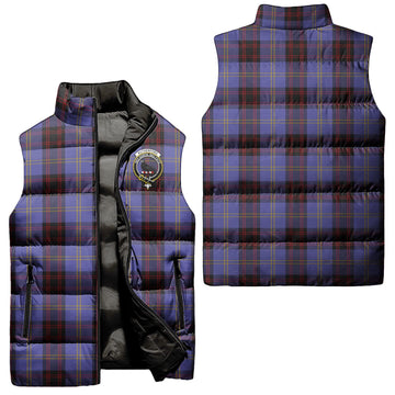 Rutherford Tartan Sleeveless Puffer Jacket with Family Crest