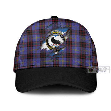 Rutherford Tartan Classic Cap with Family Crest In Me Style