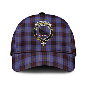 Rutherford Tartan Classic Cap with Family Crest