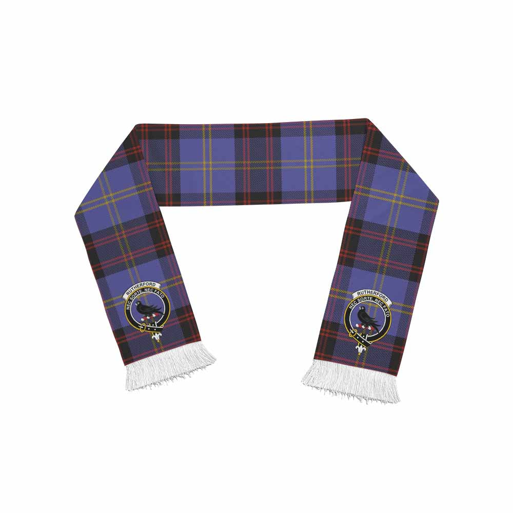 Tartan Vibes Clothing Rutherford Tartan Ruffneck Scarf with Family Crest